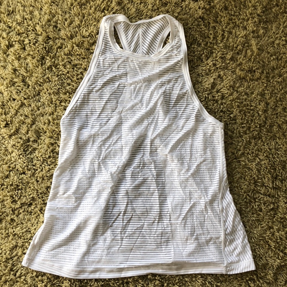 White Lulu Lemon tank